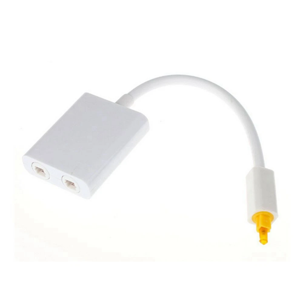 デジタルSPDIF光オーディオスプリッター 2ウェイToslinkスプリッターアダプター 1入力2出力 SPDIF光ケーブルスプリッターハブ CD DVD用