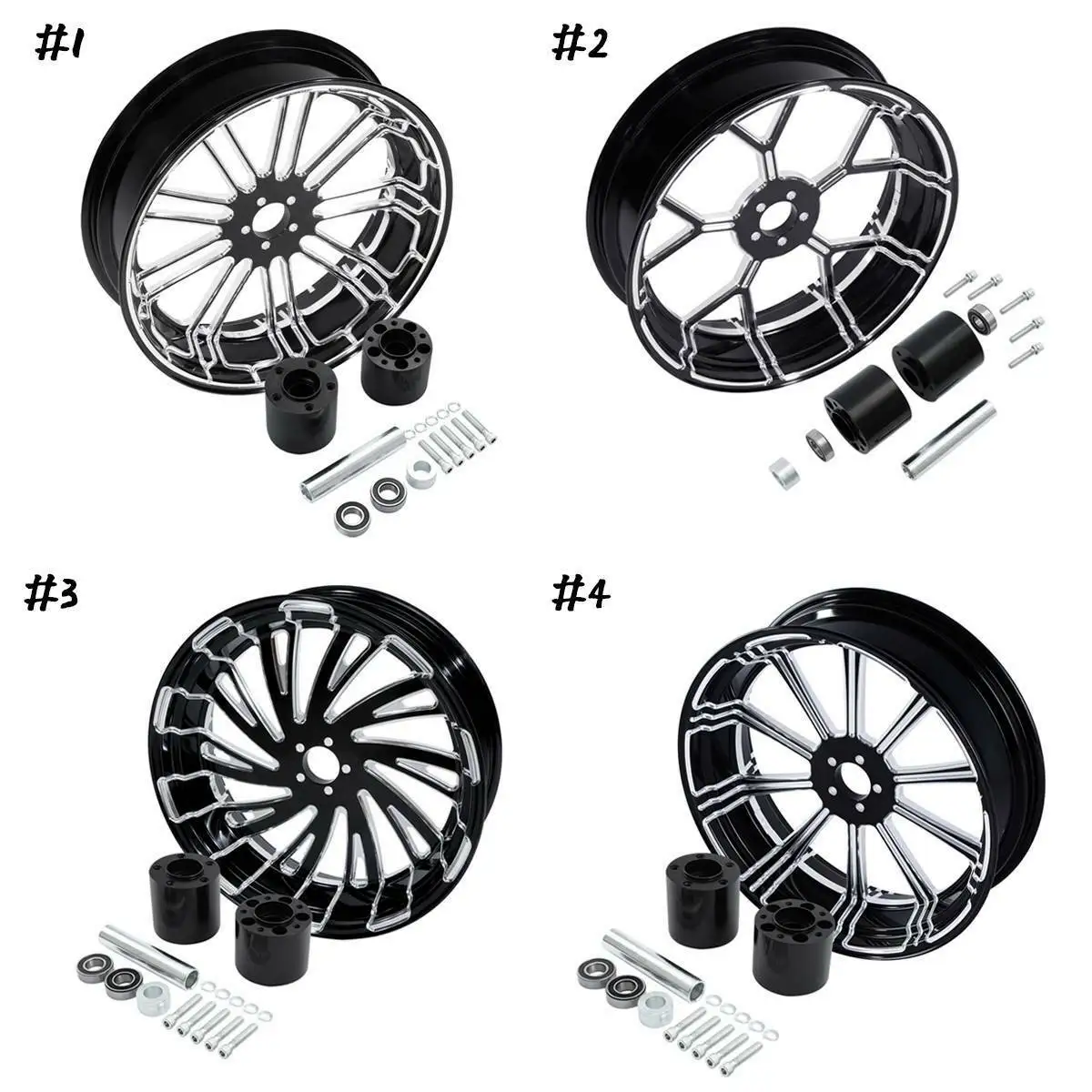 

Motorcycle 18'' x 5.5'' Rear Wheel Rim & Hubs For Harley Touring Non ABS FLTR FLHT FLHR FLHX 2008-2021 2019 2018