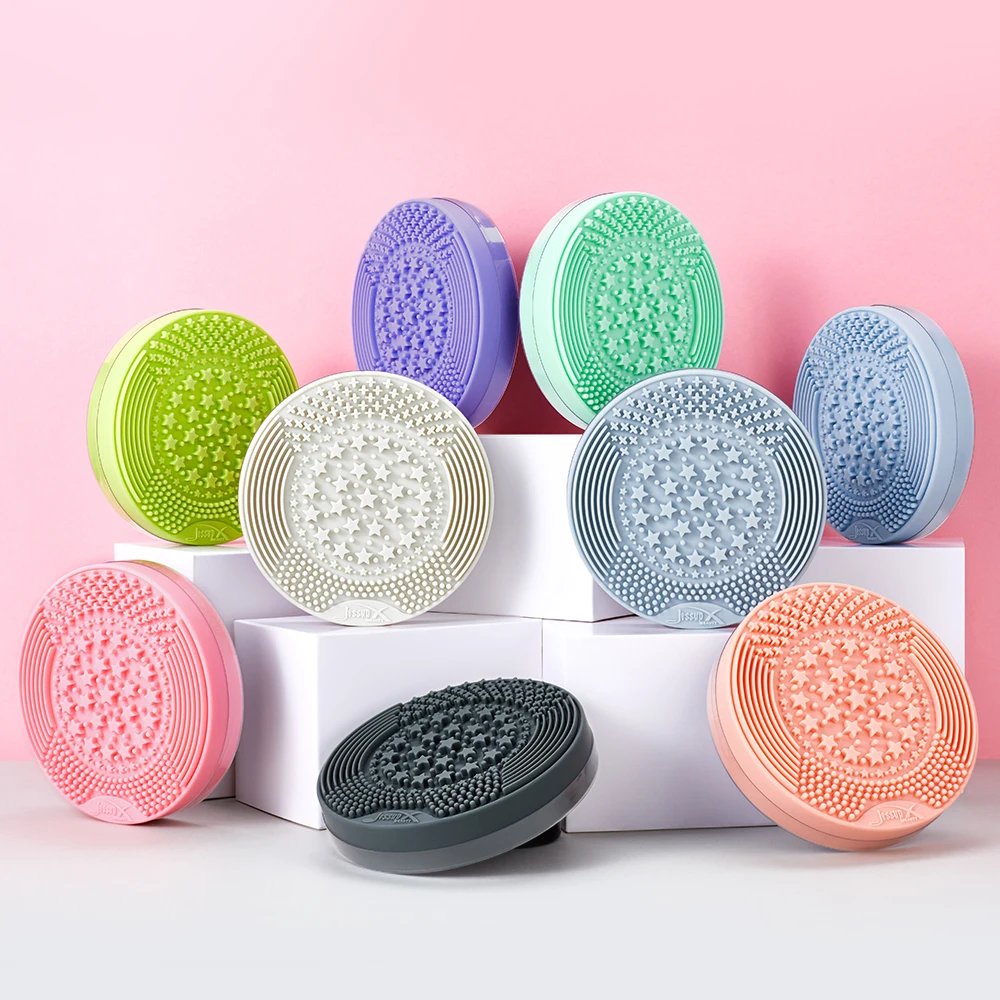 Jessup Makeup Brush Cleaner Sponge 2-IN-1 Dry & Wet Silicone Remover Color Makeup Accessories