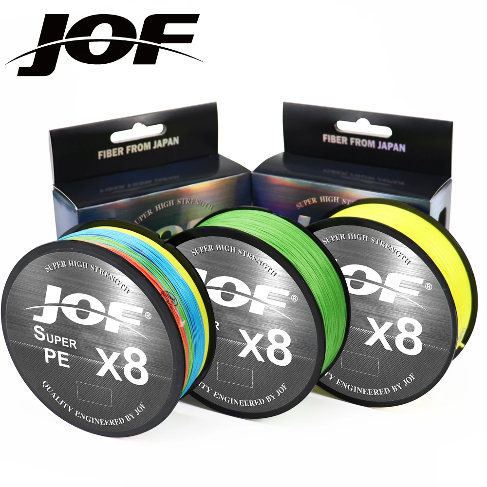 

JOF 300M 150M PE Fishing Line 8 Strands Braided Fishing Line 15-100LB Super Strong Japan Multifilament Thread Carp Fishing Wire