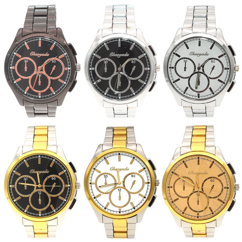 10pcs/Lot, Mixed Bulk Fashion Men Watches Stainless Steel Quartz Business Dress Wristwatches Men Gift