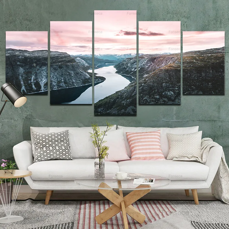 

Living Room Wall Art Pictures Hd Printed 5 Piece/pcs Beautiful City Landscape Modern Painting On Canvas Home Decor Poster