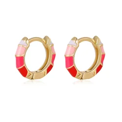 New Fashion Design Hoop Earrings Small Cute Jewelry for Kids Girls Party Birthday Gift Accessories