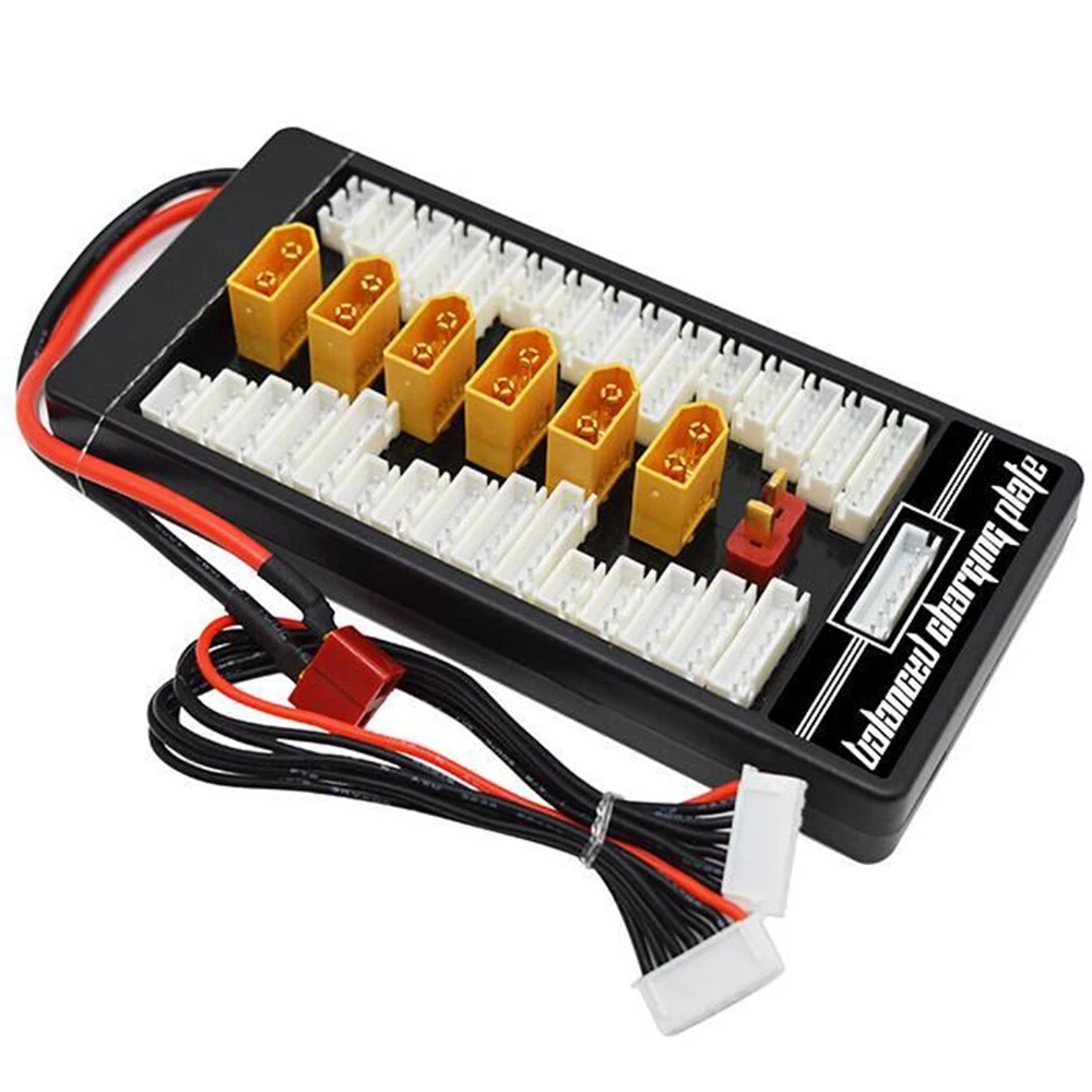 AXSPEED 2S-6S XT60 Plug Parallel Charging Board 68x25x13mm for LiPo/LiFe/Li-lon Cells XT60 JST XH Adapter