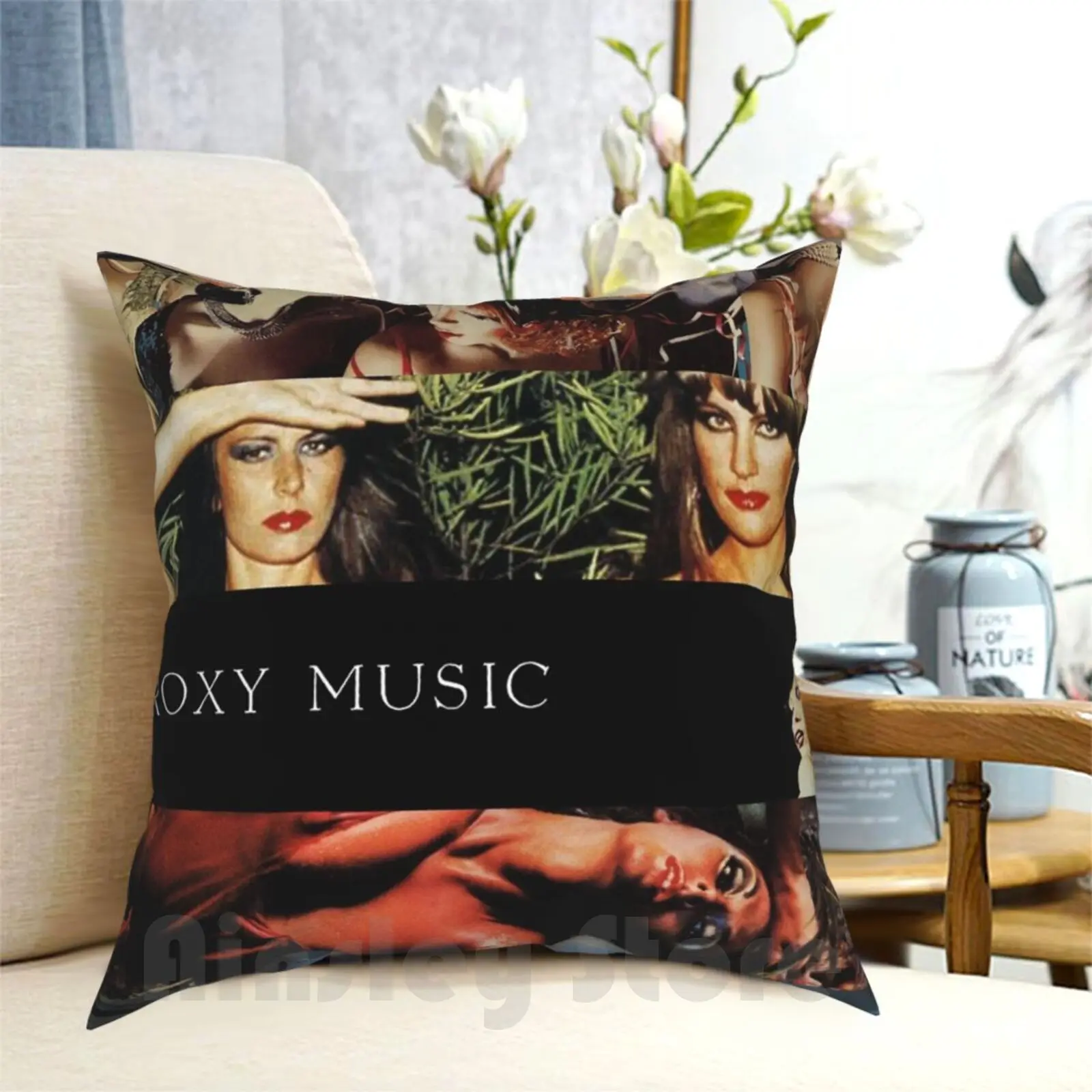 

Music Albums Pillow Case Printed Home Soft DIY Pillow cover Music Music Album Cover Bryan Ferry Brian Eno Avalon Flesh And