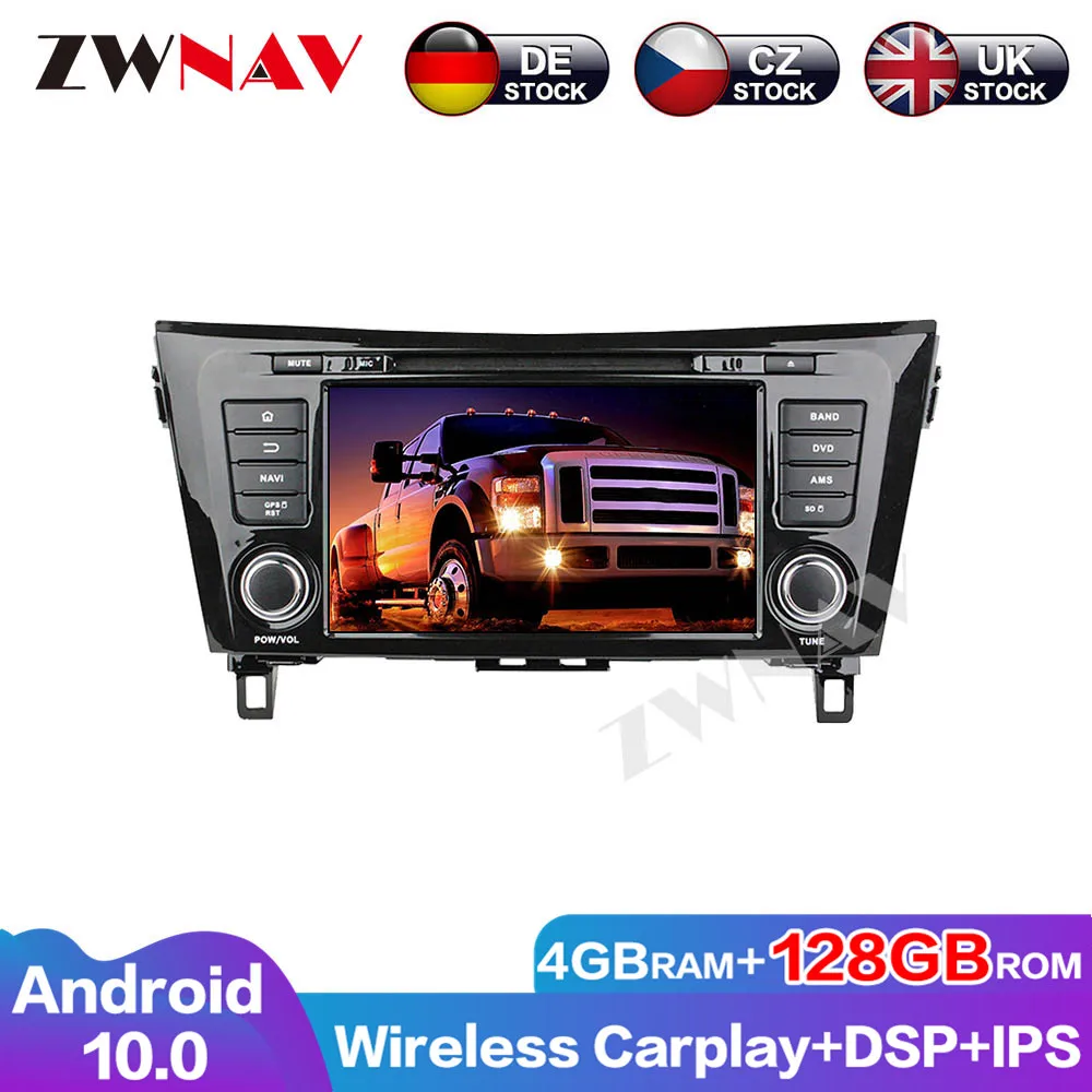 DSP Audio 128G Android10 Touch Screen Car DVD Player Stereo Multimedia Auto Radio For Nissan X-Trail GPS Head Unit