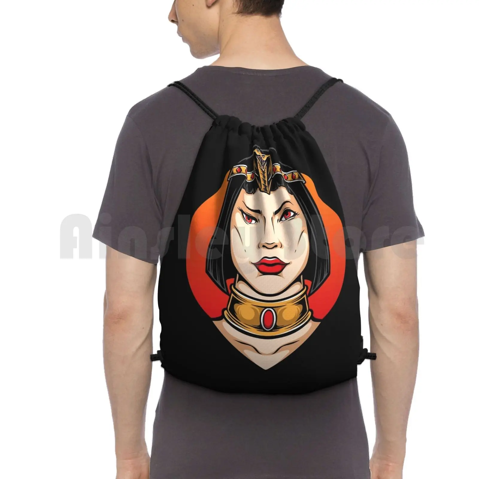 

Cleopatra Backpack Drawstring Bag Riding Climbing Gym Bag Egypt Ancient God Cleopatra Countries Cities Cinema Movies