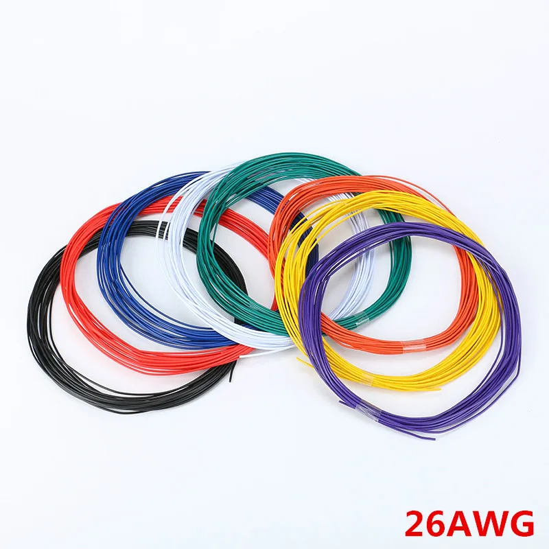 10 Meters Test Line  Wire 26AWG 1.3mm PVC Wire Electronic Cable Insulated LED Cable For DIY Connect