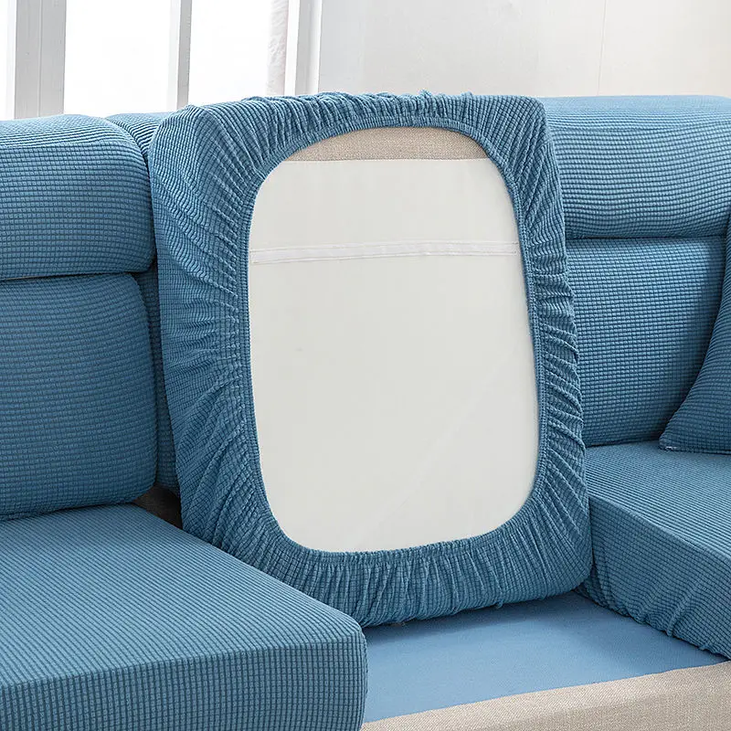 Sofa Seat Cover Thickened Living Room Furniture Protective Cover Seat Cushion Elastic Solid Color Dustproof Sofa Towel 1234 Seat