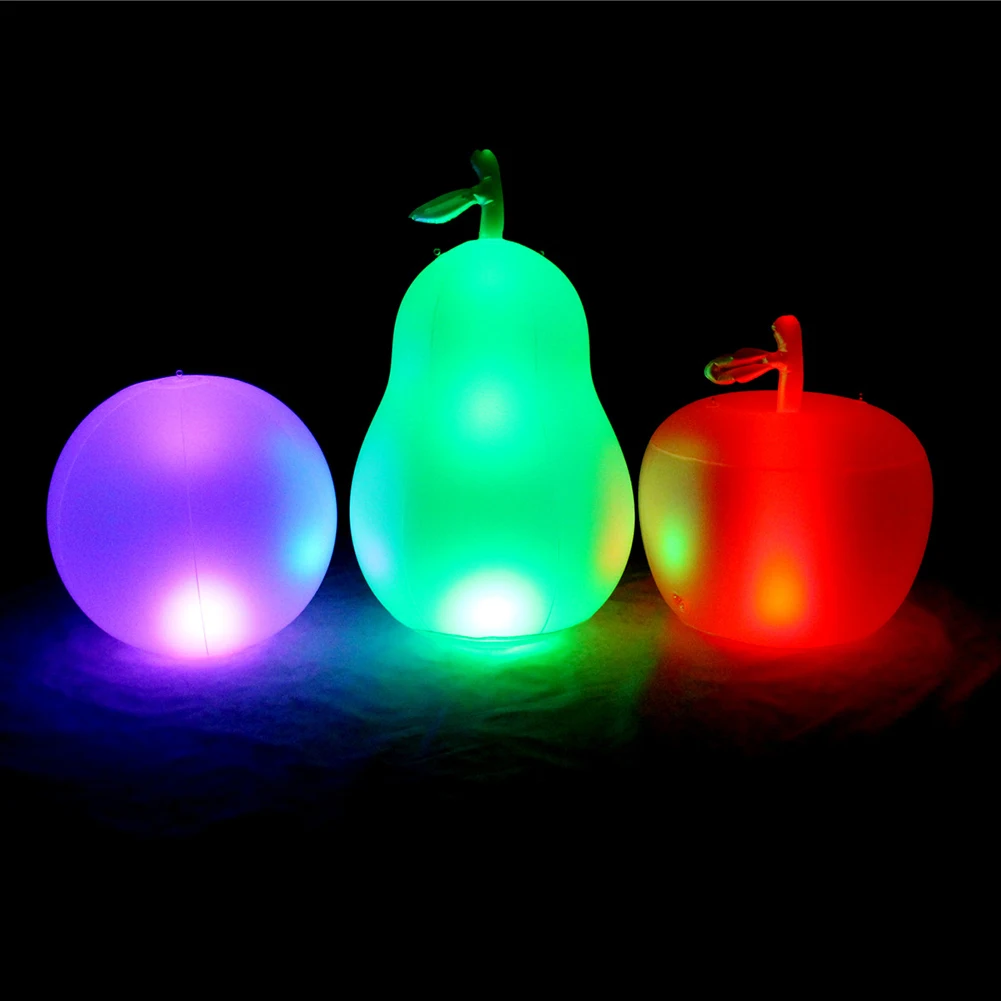 

LED Glow Globe Landscape Light PVC Hanging Fruit Shape Hanging Pendant Lamp Remote Control Yard Lantern Pool Night Lamp