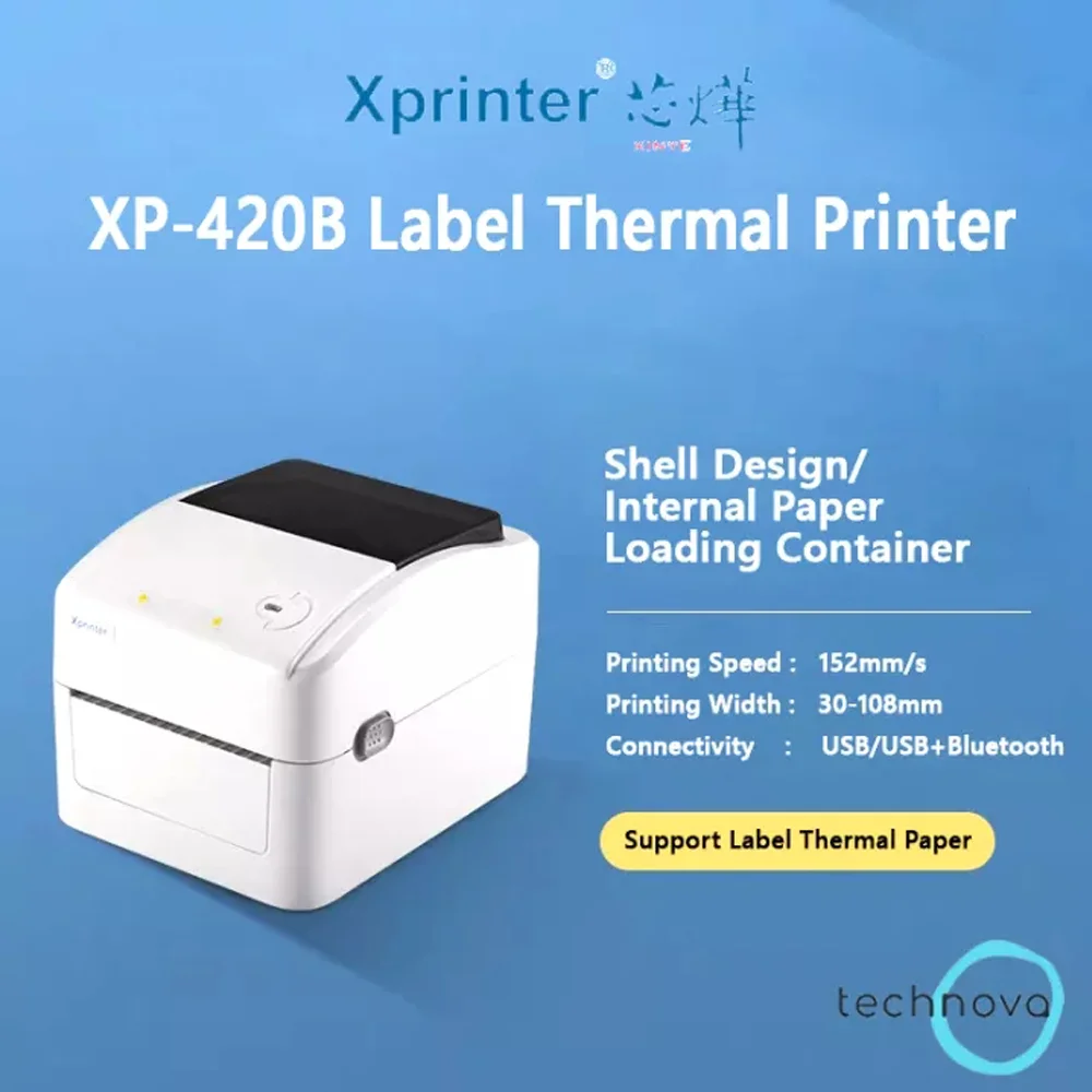 XP-420B/480B  4 Inch Label Printer No Ink Directly Print From Thermal Printer Support Mac And Windows Wifi Sticker Printer Label