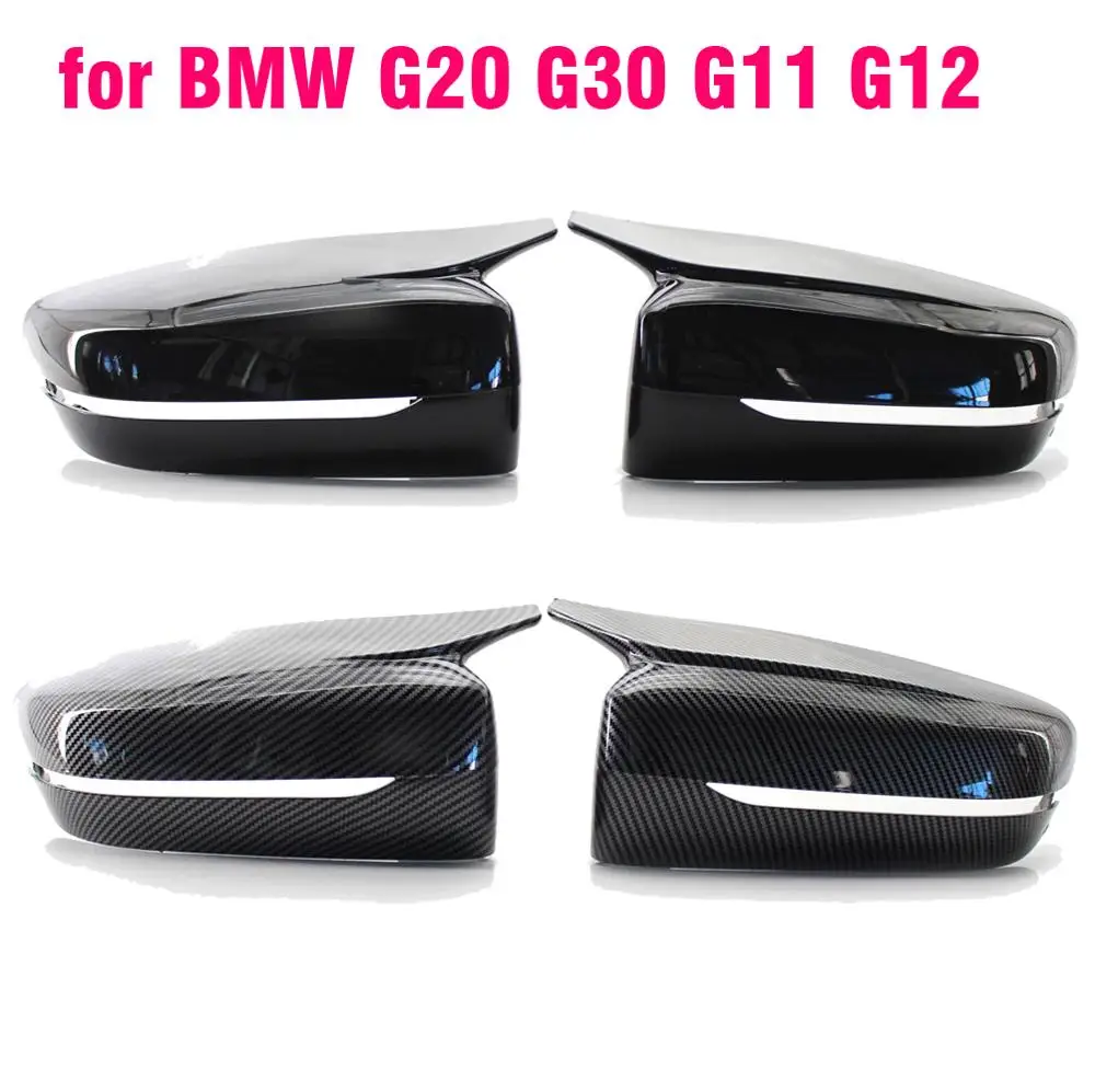 LHD Carbon Fiber Exterior Side Rearview Mirror Cover Trim For BMW 3/5/6/7/8-Series G11 G12 G14 G15 G16 G20 G21 G30 G31 2019 2020