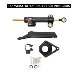 Motorcycle High quality carbon fiber CNC Steering Damper Stabilizer Bracket Full For YAMAHA YZF R6 YZF600 2003 2004 2005