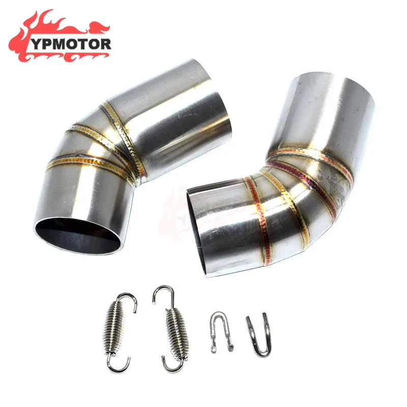 Spork Bike Slip On Middle Link Exhaust Pipe Mid Link Connection Tube For Ducati 695 696 2008-2014 795 796 2010-2014 2011 2012