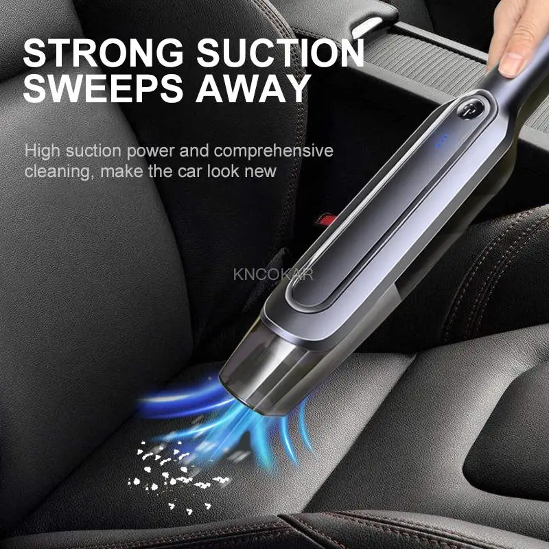 

Handheld Wireless Vacuum Cleaner Powerful 6000Pa Suction Rechargeable Car Vacuum Cleaner Wet/Dry Auto for Car Home Pet Hair