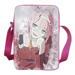 Bolso de hombro de dibujos animados Darling In The FranXX, mochila escolar de lona para Cosplay, bandolera de dibujos animados, mochila escolar