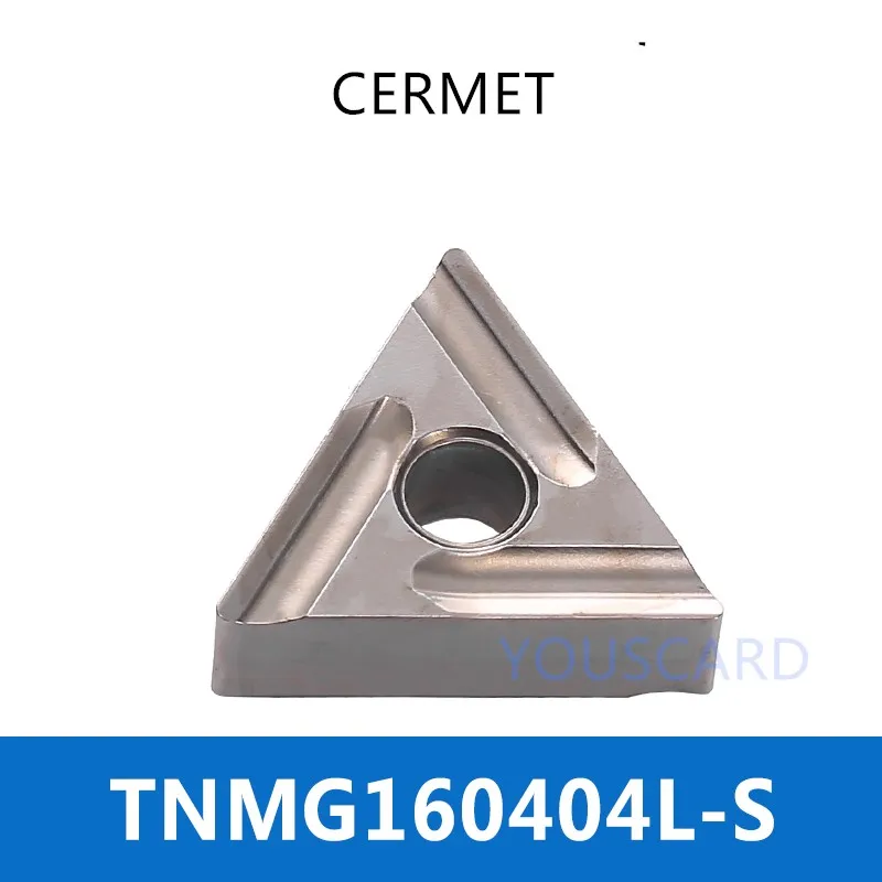 YOUSCARD 10Piece cermet  lathe tools Turning tools TNMG160404-TS TNMG160408-VF TNMG160404R-S Super bright finish