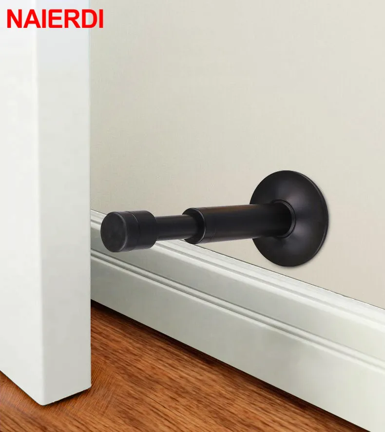 

NAIERDI Pure Copper Rubber Door Stops Hydraulic Buffer Mute Door Stopper Non Magnetic Door Touch Hardware Door Holders Hardware