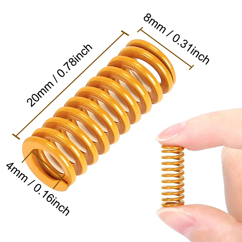 4/8PCS 8*20mm 3D 프린터 마더 보드 압축 스프링 라이트로드 용 CR-10 Ender 3 Heatbed 스프링 하단 연결 레벨링