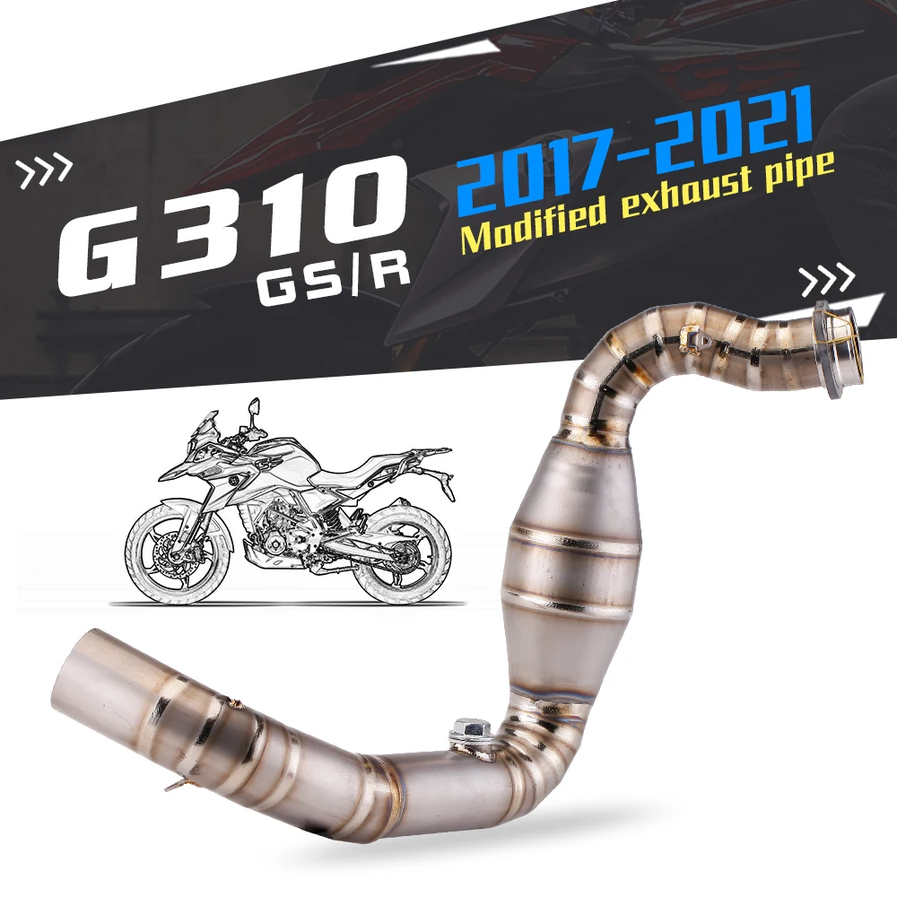 

For BMW G310R G310Gs G310 Motorcycle Exhaust Slip on Modified Motorcross Mid Pipe Escape Connect Tube Stainless Steel Pitbike