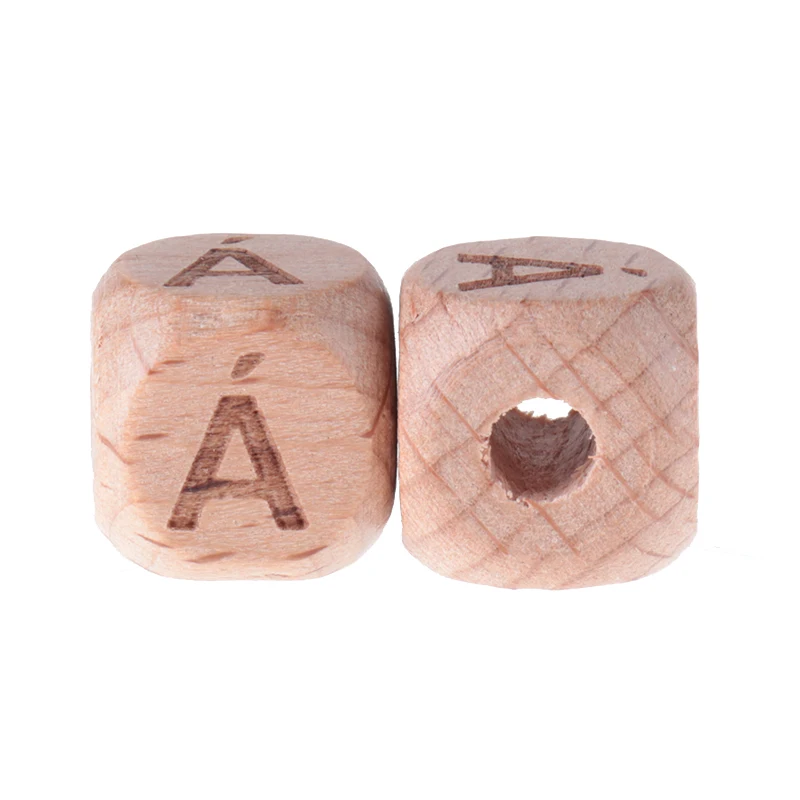 20pcs Wooden Beads Letters French Alphabet Beech Beads Baby Accessories Wooden Toys Pacifier Chain Baby Goods Diy 12mm Beads