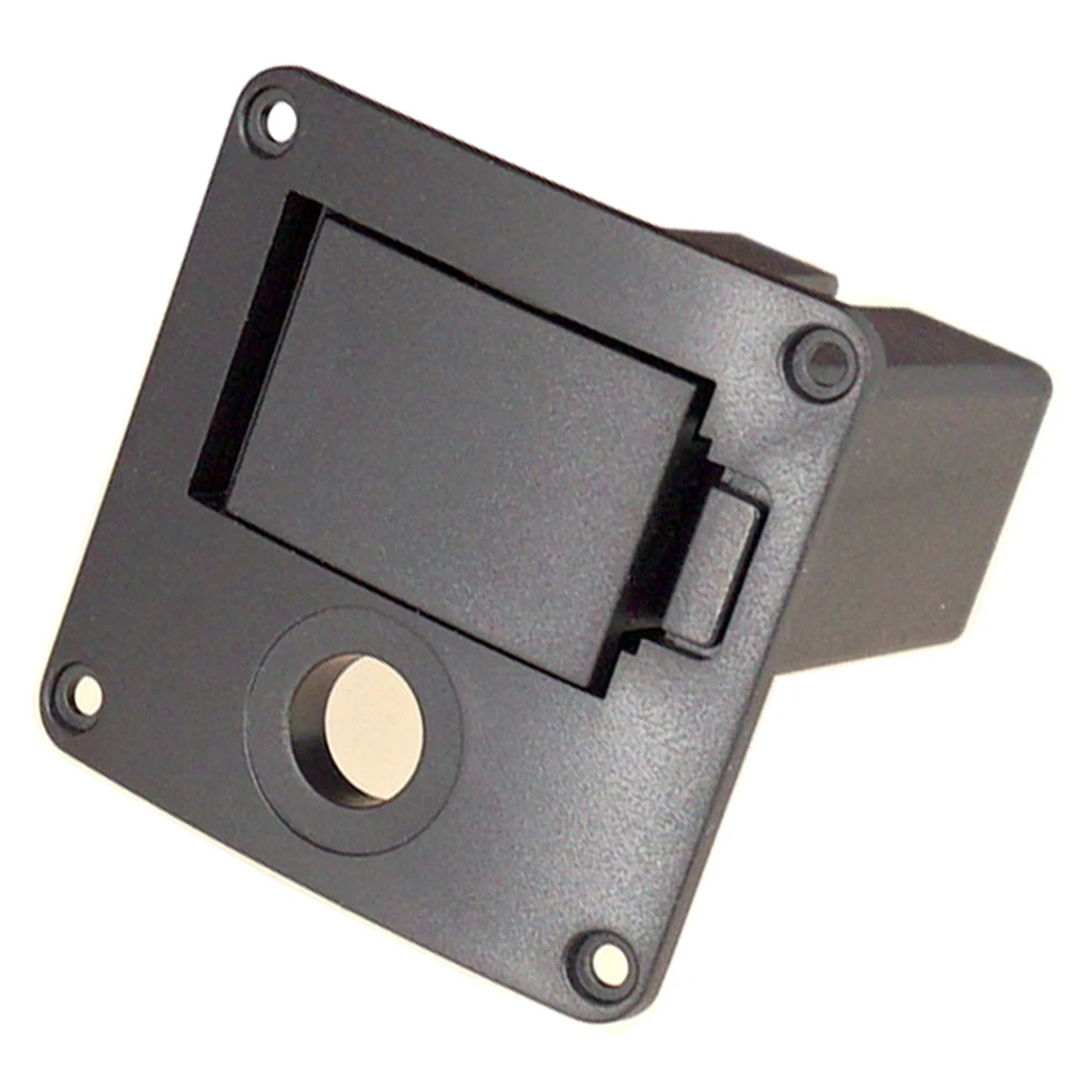 Funda de batería de 9V, caja de soporte para guitarra, accesorio de bajo, plástico negro, 1 ud.