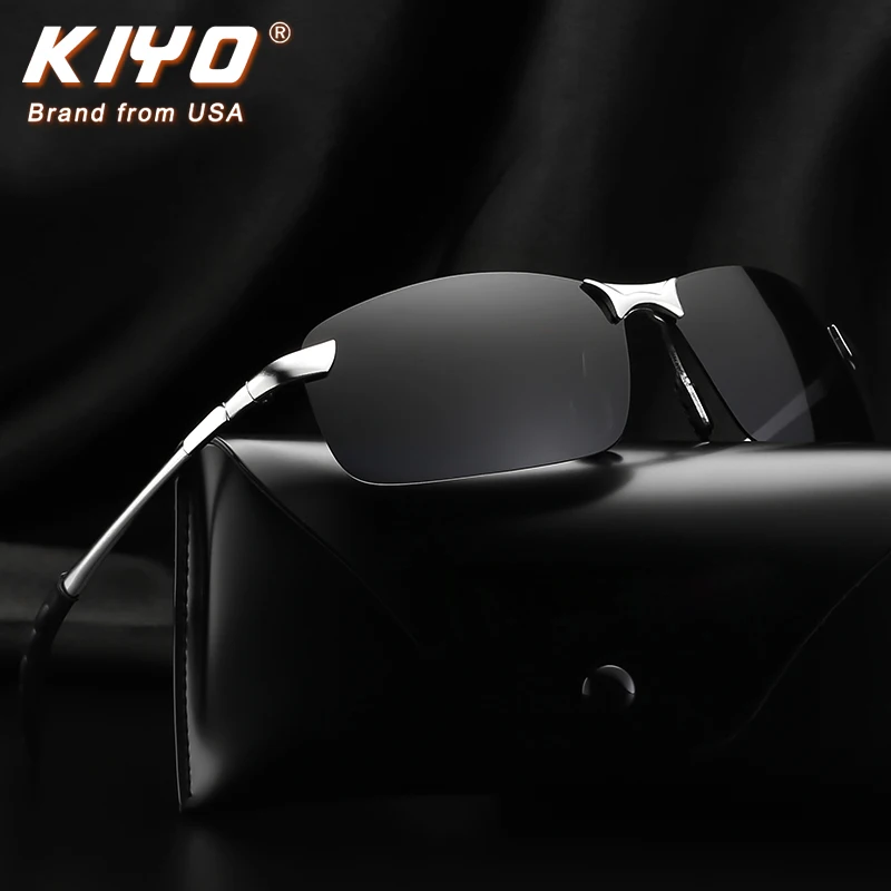 

KIYO Brand 2020 New Women Men Square Polarized Sunglasses Metal Classic Sun Glasses High Quality UV400 Driving Eyewear 3043