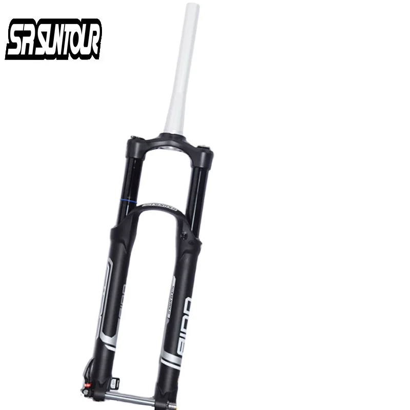 SR SUNTOUR AION Bicycle Fork Mountain Bicycle Cone tube 27.5 inch Thru Front Fork Travel 130mm MTB Damping suspension air Fork