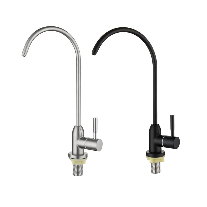 Matte Schwarz Gereinigtes Küche Wasserhahn 360 Grad Rotation Kalten Wasser Deck Montiert Reines Wasser Filter Waschbecken Mischbatterie Waschbecken Wasserhahn