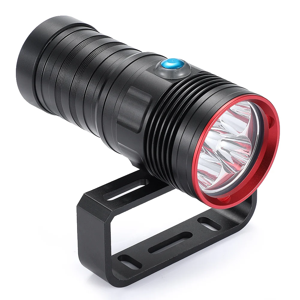 5 LEDs L2 Diving Flashlight Photography Video Underwater Fill Light 200M Dive Lighting Catch Fish Torch + Handle