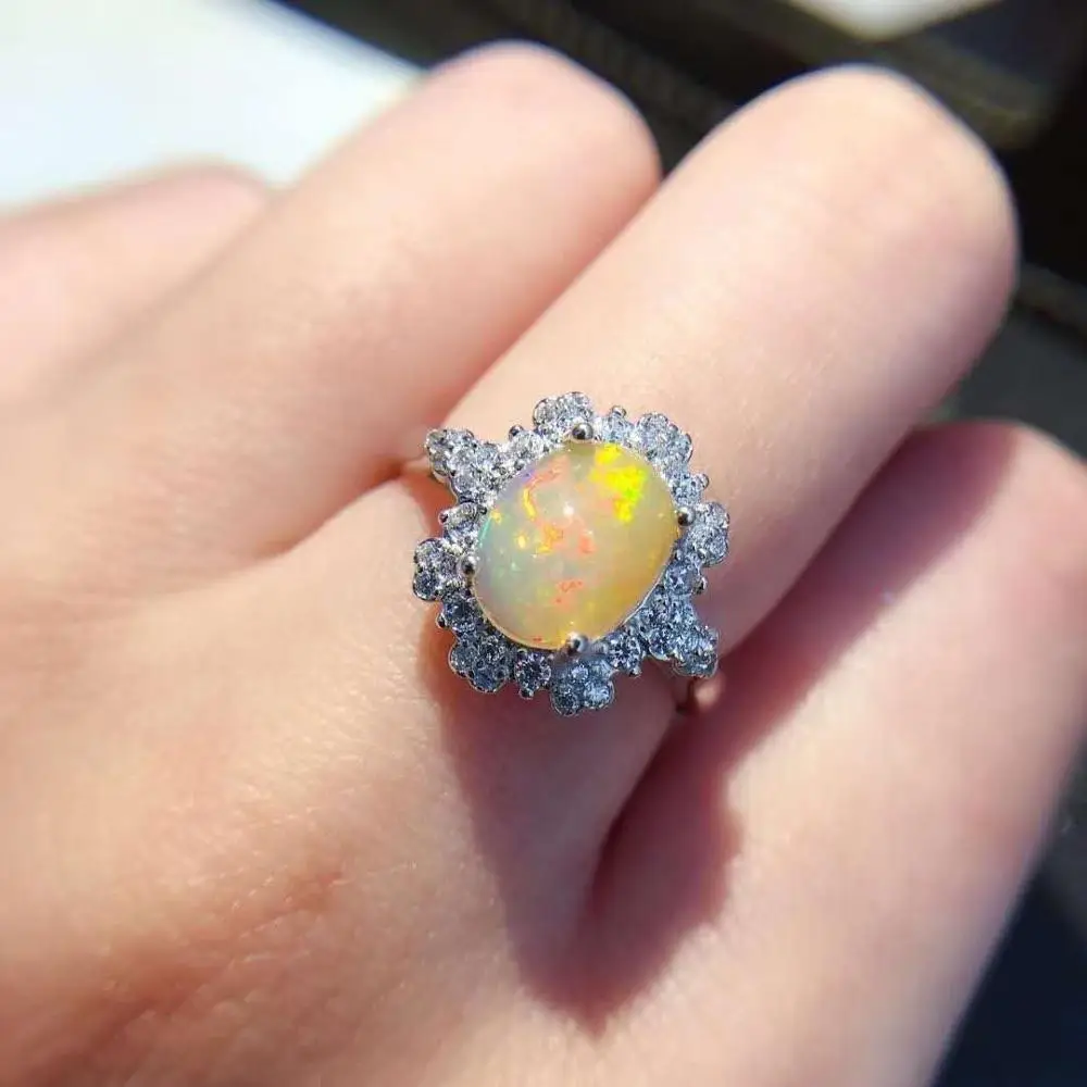 

natural And Real Opal Ring Opal gemstone classic ring in 925 sterling silver gemstone Ring