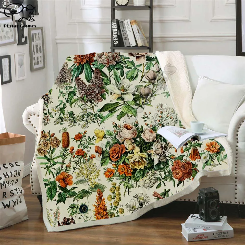 

Fresh flowers Fleece Blanket 3D full printed Wearable Blanket Adults/kids Fleece Blanket drop shippng style-2