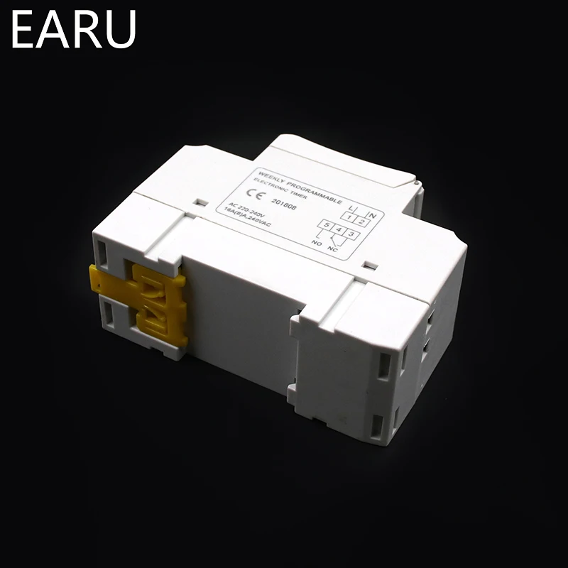 1pc Electronic Weekly 7 Days PROGRAMMABLE Timer THC15A AHC15A Digital Time Timer Switch Relay Din Rail AC DC 12V 24V 110V 220V