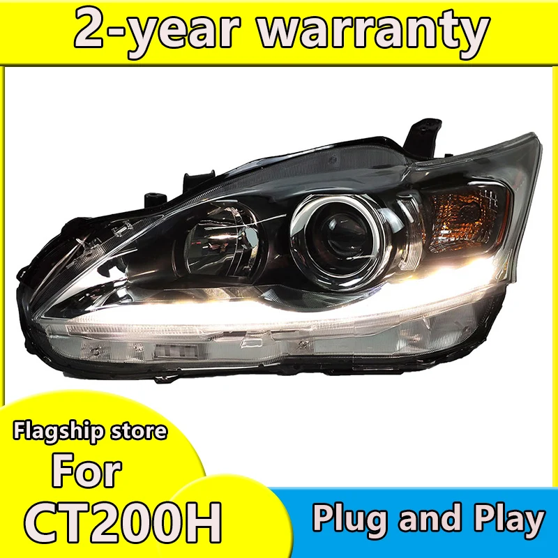 Car Styling Head Lamp for Lexus 2011-2019 CT200H Headlights dynamic turn signal LED Headlight Auto Accessories