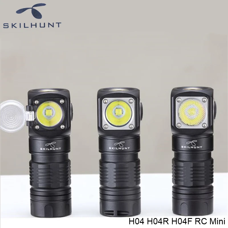 Skilhunt H04 H04R H04F RC Mini EDC Magnetic Rechargeable Headlights High CRI Miner\'s Work Forehead Flashlight with 18350 Battery