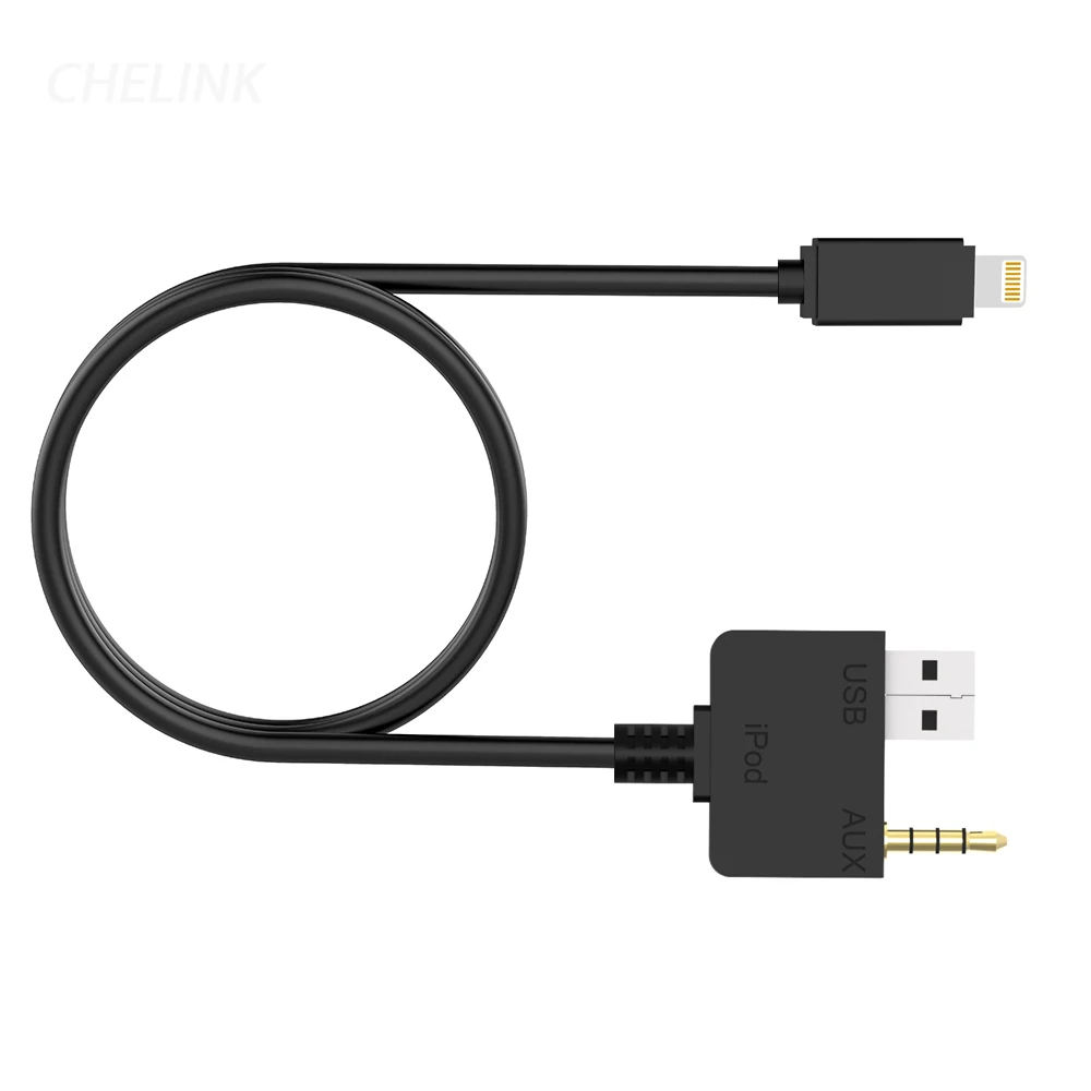 

AUX USB Cable 3.5mm Jack Music Lighting Charging Adapter Car Stereo For Hyundai Kia to Iphone 7 7 Plus