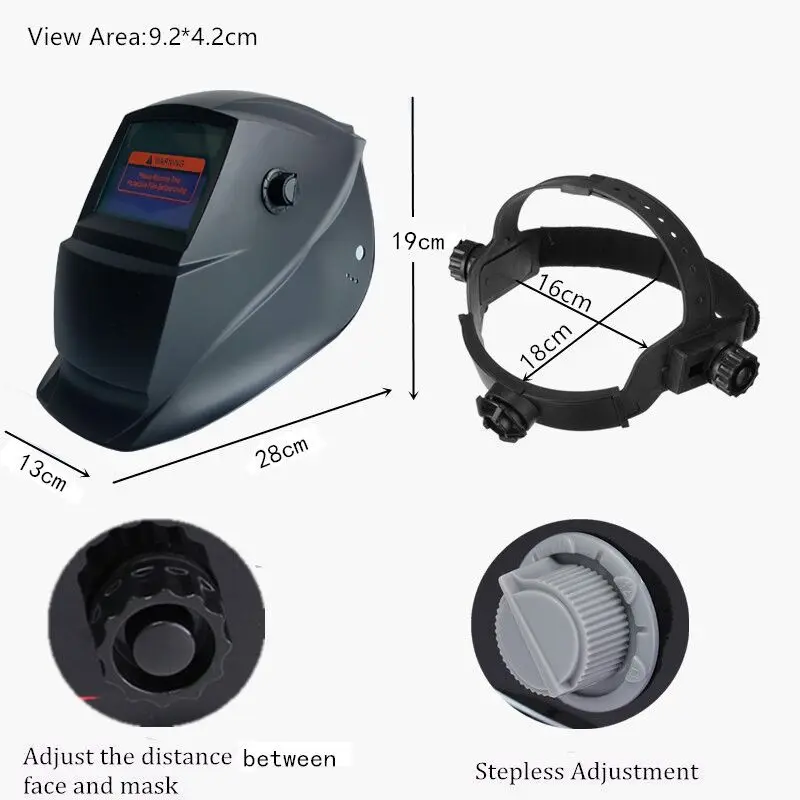 Casco de soldadura Solar con oscurecimiento automático, Máscara de Soldadura automática, Escudo de soldadura de arco Mig Tig para trabajos de soldadura