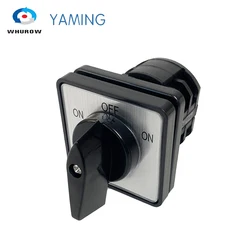 Yaming Electric LW8-10/2 ON-OFF-ON Changeover Rotary Cam Switch 660V 10A 2 Poles 3 Position 8 Terminals Silver Contact