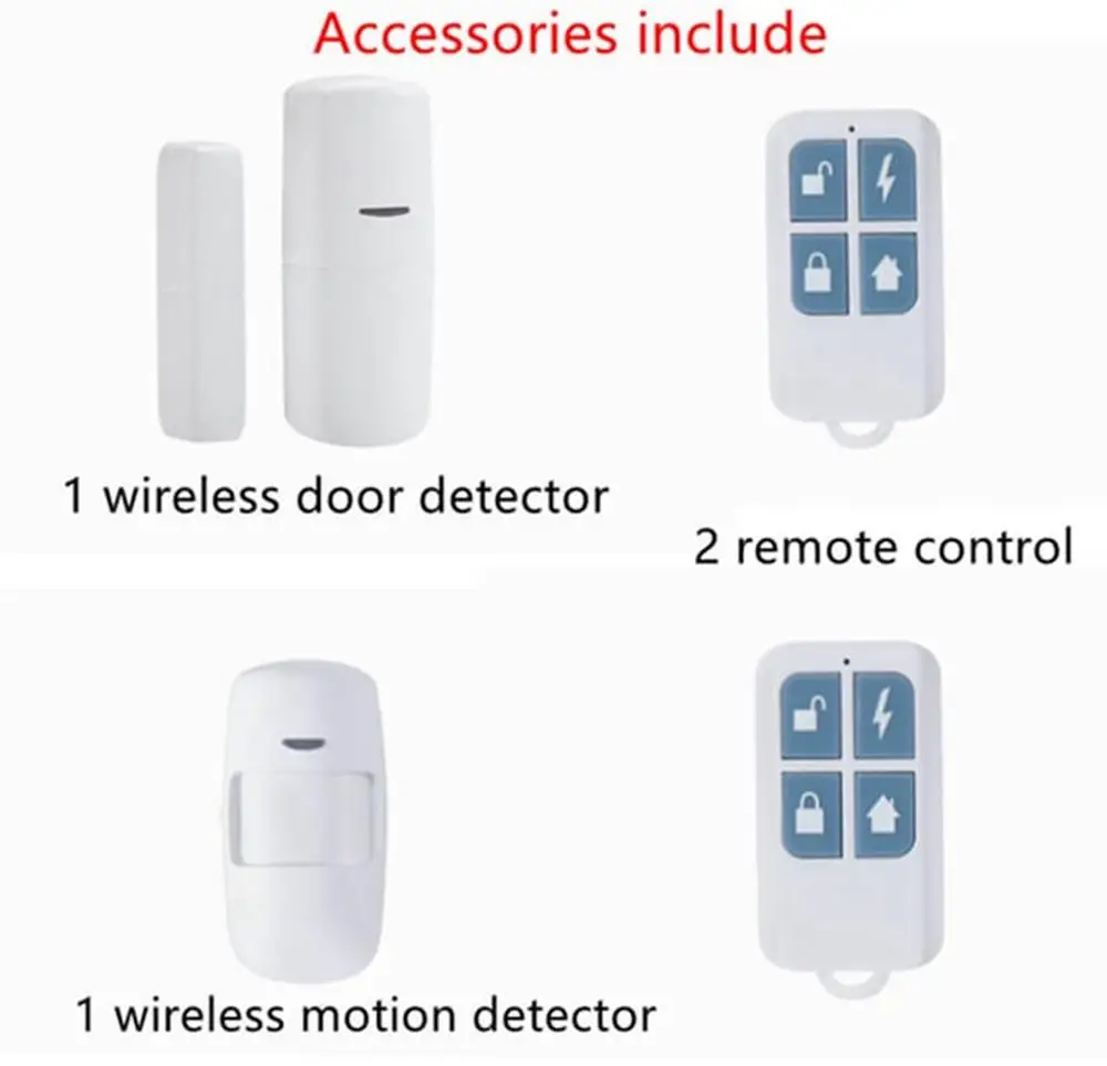 GSM Nirkabel Sistem Keamanan Rumah Kit Alarm Keselamatan Rumah/Kartu SIM GSM Sistem Alarm Pencuri