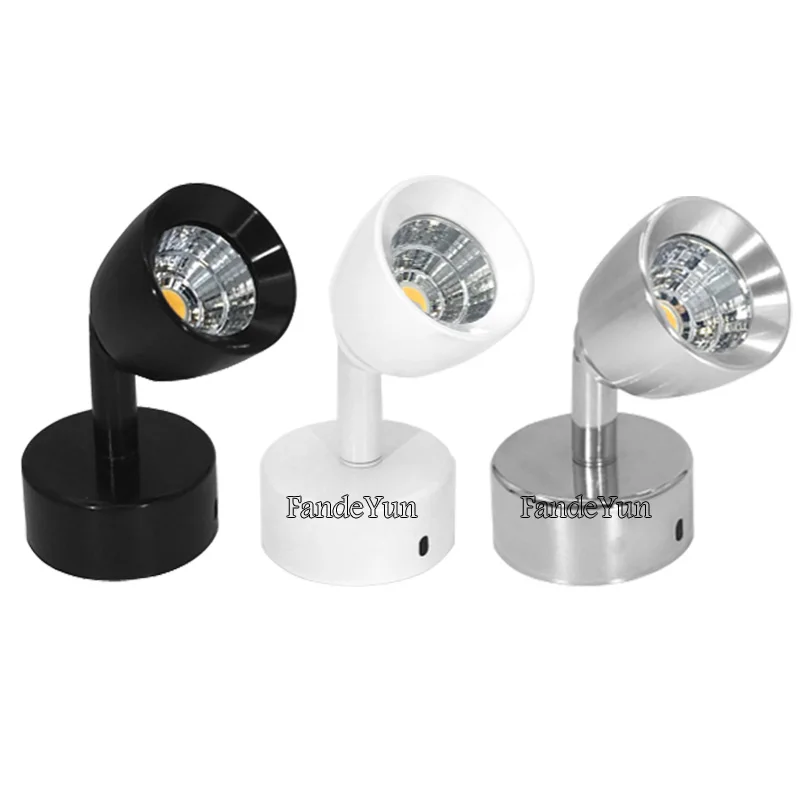 Możliwość przyciemniania lampy ścienne LED 360 ° obracanie regulacja LED lampy punktowe 5W 7W AC85 ~ 265V LED sufitowe lampy halogeny tło