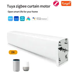 Tuya smart Zigbee Electric Curtain Motor  Motorized Curtain tuya app dooya Remote Control  work for Alexa Google home smart home