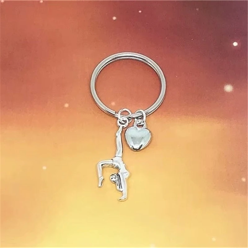 Gymnast Key Ring Keychain Zipper Pull - Dancer Gift - Ballerina Gift - Gymnastics Gift - Athlete