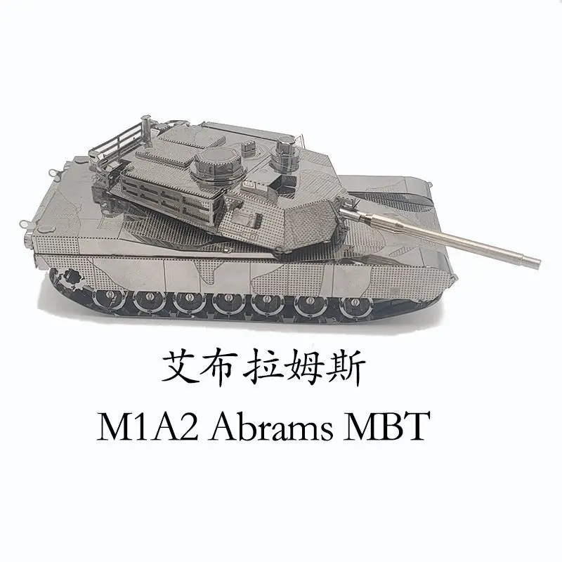 3D Metal Puzzle ZAZ-99A Leopard 2 A7 MerKava 4 M1A2 Abrams Tank DIY 3D Laser Cut Model Puzzle Toys for Children Adult