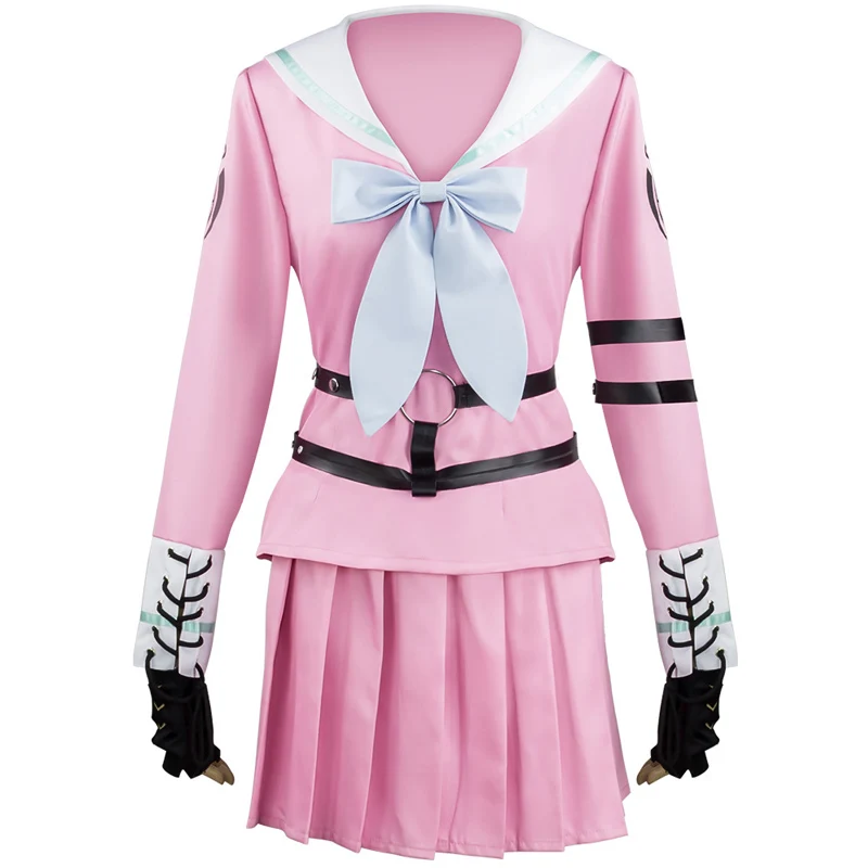 Danganronpa V3 Miu Iruma Cosplay  Girls Dress Sailor Suit Full set  Wigs Sets Free Belt Puttee Arm Strap Collar Socks Goggles