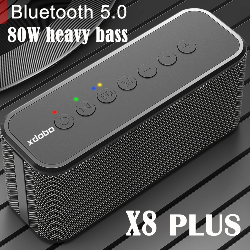 XDOBO X8 Plus 80W High Power Pro Audio equipment Smart Super Bass Wireless Speaker Bluetooth With Subwoofer TWS Stereo Partybox