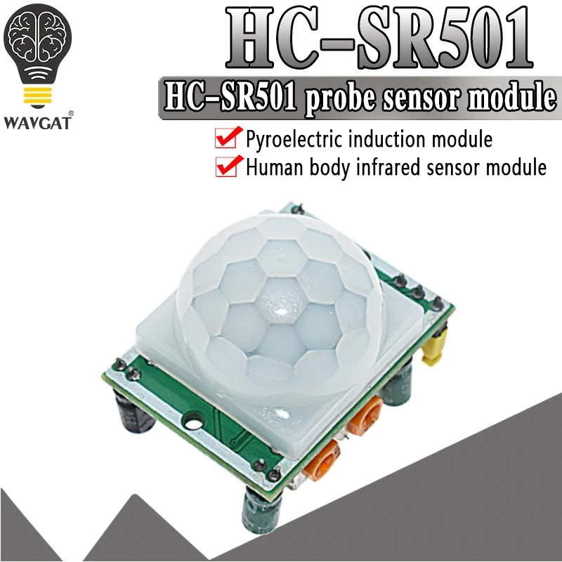 WAVGAT HC-SR501 Adjust Infrared IR Pyroelectric Infrared PIR module Motion Sensor Detector Module We are the manufacturer