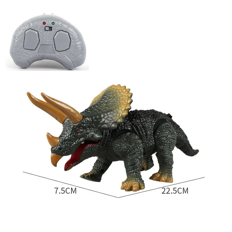 Infrared Remote Control Dinosaur Open Mouth Triceratops Puzzle Early Educational Wireless Simulation Electric Dinosaur Kids Gift images - 6