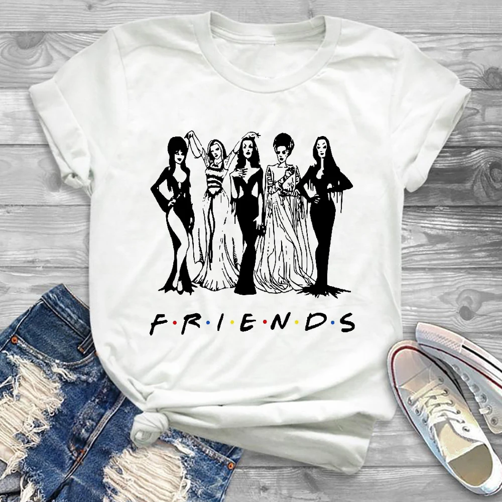 Halloween Friends T Shirt Funny Squad Queens Horror Movie Graphic Cotton Tees