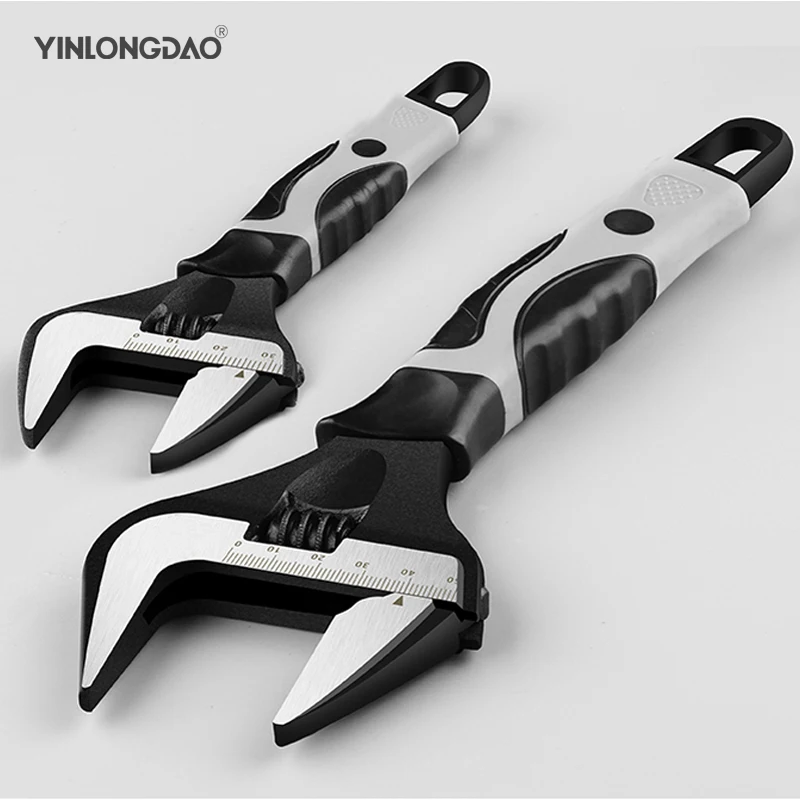 Adjustable Wrench Chrome vanadium Steel Universal Spanner Mini Nut Key Bathroom Wrench High Quality Plumbing Repair Tool