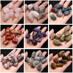 5pcs/lot Natural Stone Pendant Charms Irregural Natural India Agate Amethyst Pendant for Making Women DIY Necklace 15x20-18x25mm